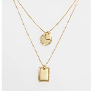 Madewell Etched Coin Necklace Set